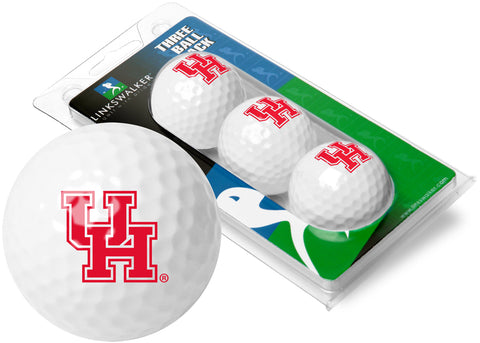 Houston Cougars 3 Golf Ball Gift Pack 2-Piece Golf Balls