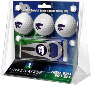 Kansas State Wildcats - 3 Ball Gift Pack with Hat Trick Divot Tool