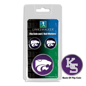 Kansas State Wildcats - Flip Coin and 2 Golf Ball Marker Pack