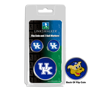 Kentucky Wildcats - Flip Coin and 2 Golf Ball Marker Pack