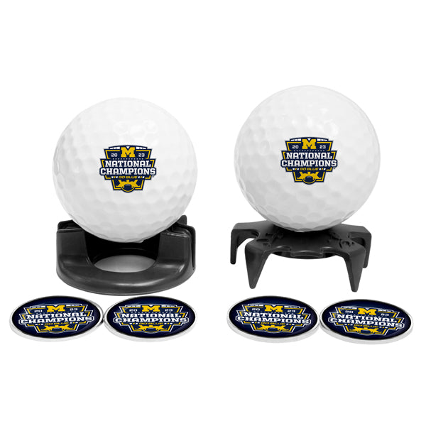 DisplayNest NCAA Golf Ball Gift Pack Michigan Wolverines 2023 Champions
