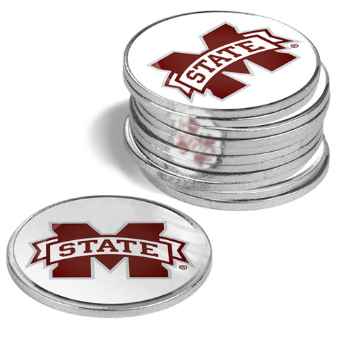 Mississippi State Bulldogs - 12 Pack Ball Markers