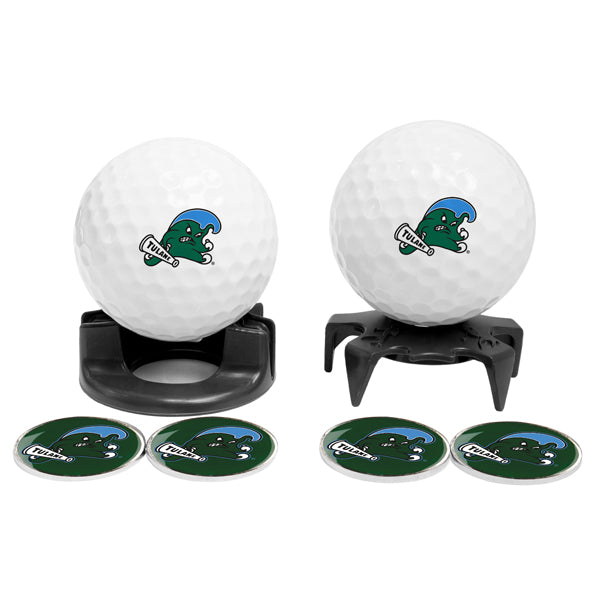 DisplayNest NCAA Golf Ball Gift Pack - Tulane Green Wave