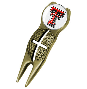 Texas Tech Red Raiders - Crosshairs Divot Tool  -  Gold