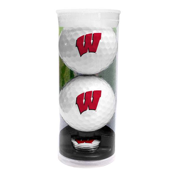 DisplayNest NCAA Golf Ball Gift Pack - Wisconsin Badgers