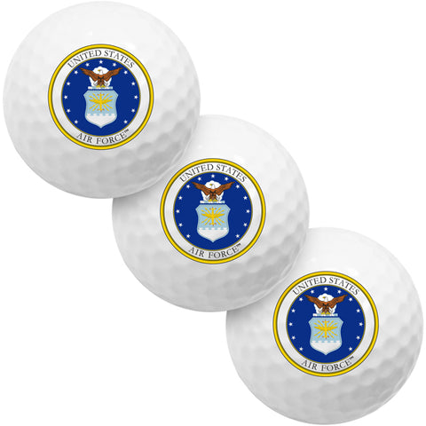 U.S. Air Force 3 Golf Ball Gift Pack - 2-Piece Golf Balls - Officially Licensed
