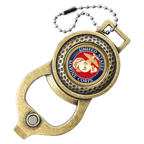 US Marines Golf Bag Tag with Magnetic Ball Marker