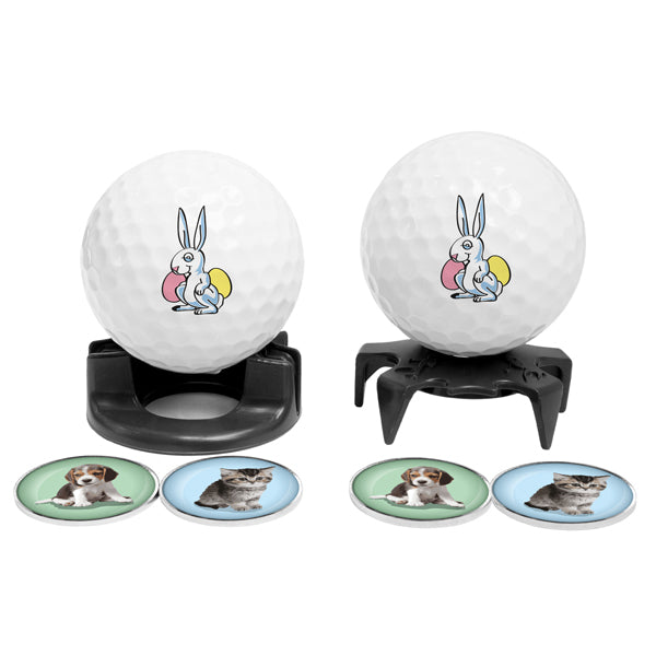 DisplayNest Golf Ball Gift Pack -  Happy Easter Bunny