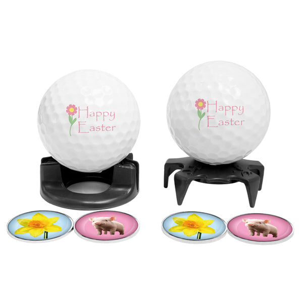 DisplayNest Golf Ball Gift Pack -  Happy Easter Flower