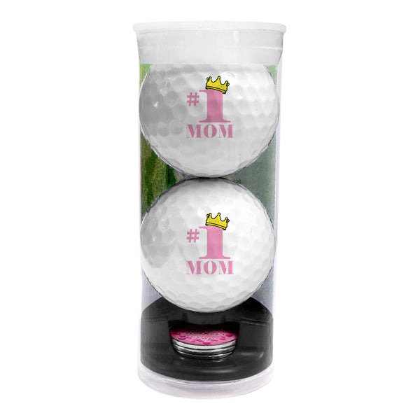 DisplayNest Golf Ball Gift Pack -  Happy Mother's Day #1 Mom