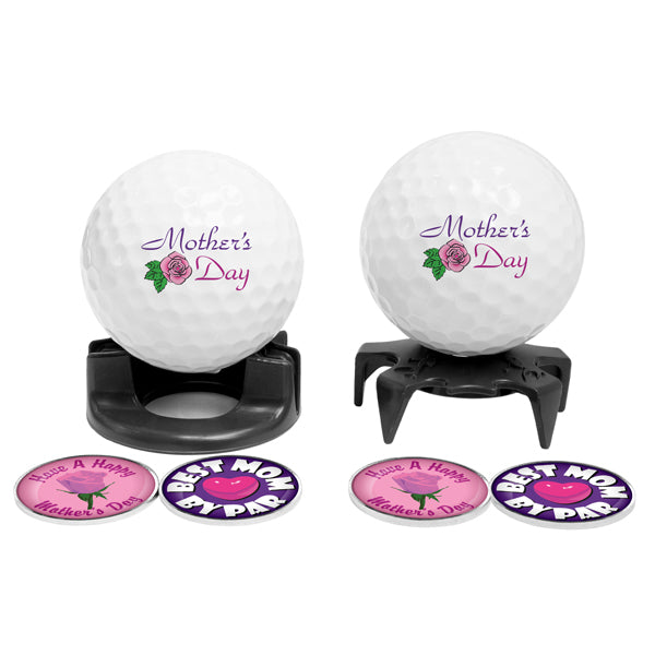 DisplayNest Golf Ball Gift Pack -  Happy Mother's Day Rose