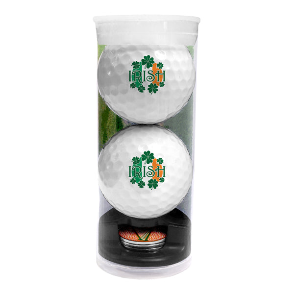 DisplayNest Golf Ball Gift Pack -  St. Patrick's Day Irish Flag