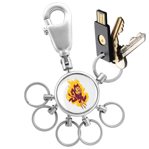 Arizona State Sun Devils Collegiate Valet Keychain with 6 Keyrings