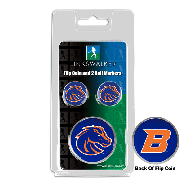 Boise State Broncos - Flip Coin and 2 Golf Ball Marker Pack