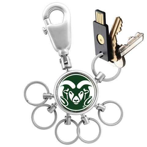 Colorado State Rams Collegiate Valet Keychain with 6 Keyrings