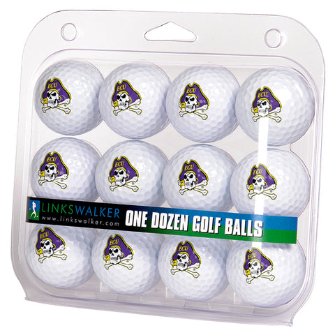East Carolina Pirates Golf Balls 1 Dozen 2-Piece Regulation Size Balls