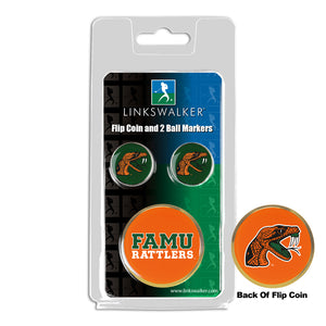 Florida A&M Rattlers - Flip Coin and 2 Golf Ball Marker Pack