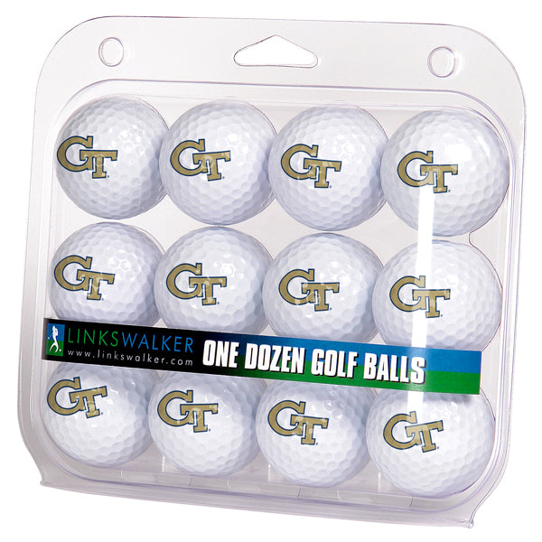 Georgia Tech Yellow Jackets Golf Balls 1 Dozen 2-Piece Regulation Size Balls