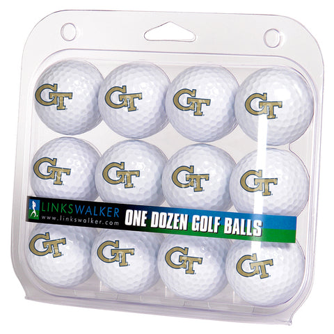 Georgia Tech Yellow Jackets Golf Balls 1 Dozen 2-Piece Regulation Size Balls