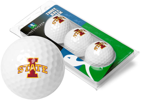 Iowa State Cyclones 3 Golf Ball Gift Pack 2-Piece Golf Balls