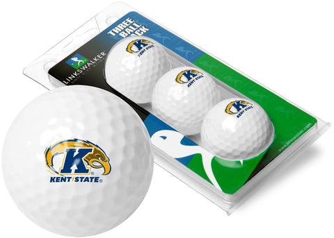 Kent State Golden Flashes 3 Golf Ball Gift Pack 2-Piece Golf Balls