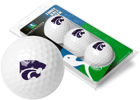 Kansas State Wildcats 3 Golf Ball Gift Pack 2-Piece Golf Balls