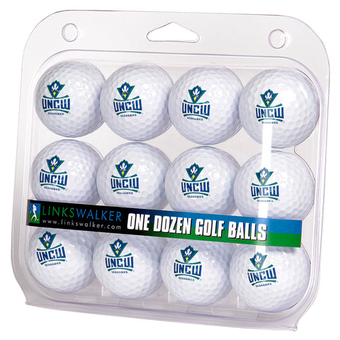 UNC Wilmington Seahawks Golf Balls 1 Dozen 2-Piece Regulation Size Balls