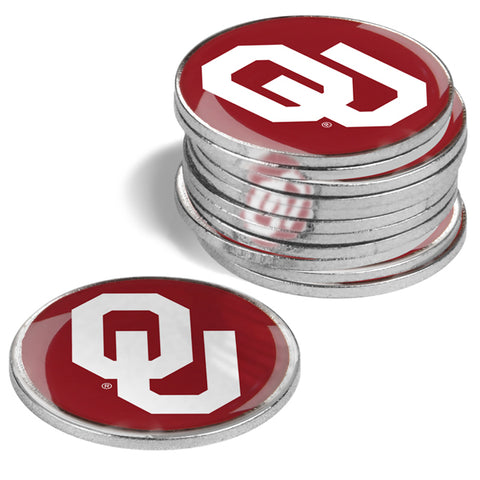 Oklahoma Sooners - 12 Pack Ball Markers