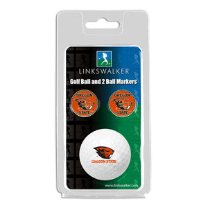 Oregon State Beavers - Golf Ball and 2 Ball Marker Pack