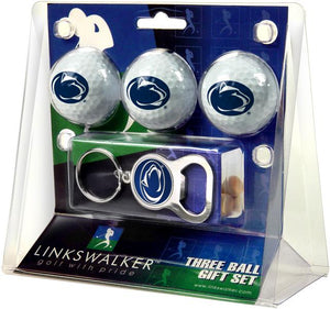 Penn State Nittany Lions - 3 Ball Gift Pack with Key Chain Bottle Opener