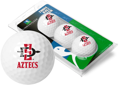 San Diego State Aztecs 3 Golf Ball Gift Pack 2-Piece Golf Balls