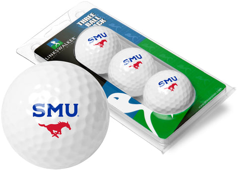 Southern Methodist Mustangs 3 Golf Ball Gift Pack 2-Piece Golf Balls