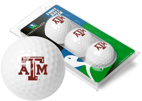 Texas A&M Aggies 3 Golf Ball Gift Pack 2-Piece Golf Balls