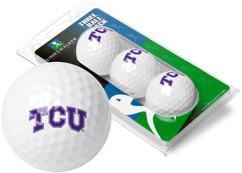 Texas Christian Horned Frogs 3 Golf Ball Gift Pack 2-Piece Golf Balls