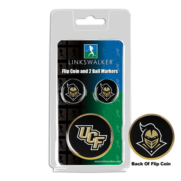 Central Florida Knights - Flip Coin and 2 Golf Ball Marker Pack