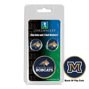 Montana State Bobcats - Flip Coin and 2 Golf Ball Marker Pack