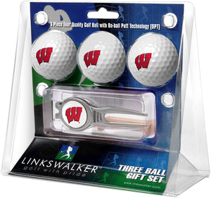 Wisconsin Badgers - Kool Tool 3 Ball Gift Pack - Linkswalkerdirect