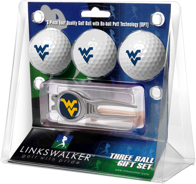 West Virginia Mountaineers - Kool Tool 3 Ball Gift Pack - Linkswalkerdirect