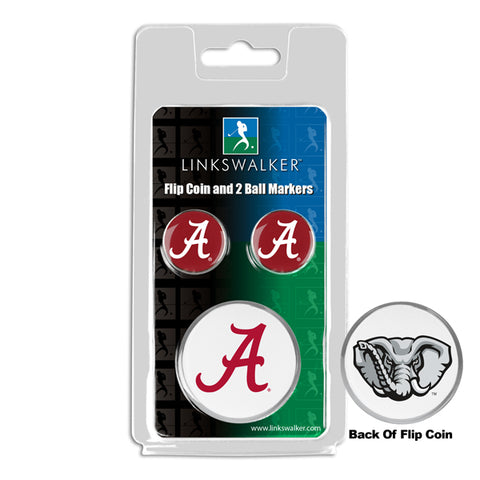 Alabama Crimson Tide Flip Challenge Coin 2 Golf Ball Markers Pack