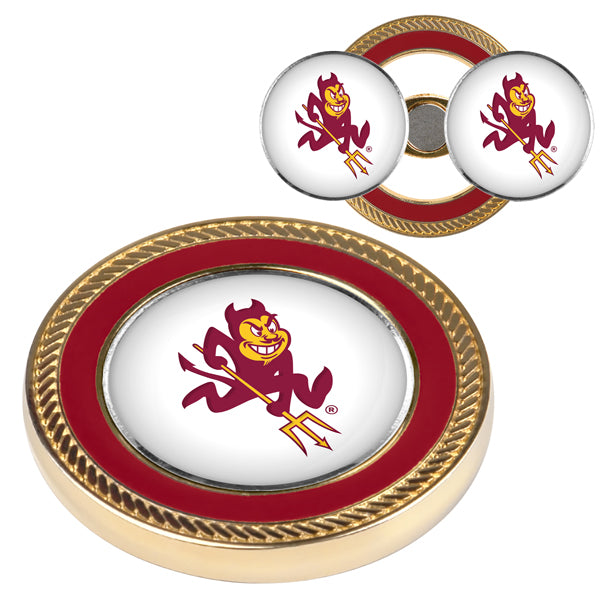 Arizona State Sun Devils Challenge Coin with 2 Golf Ball Markers