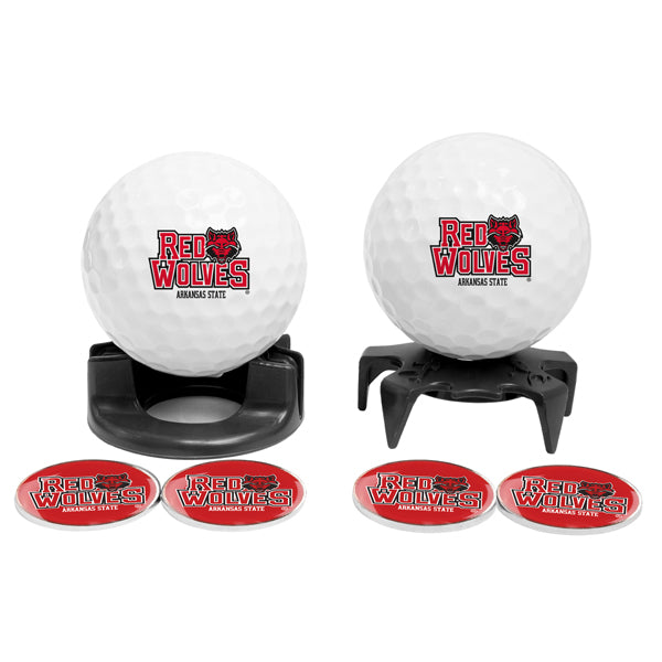 DisplayNest NCAA Golf Ball Gift Pack - Arkansas State Red Wolves