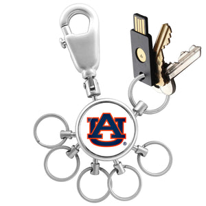 Auburn Tigers Collegiate Valet Keychain with 6 Keyrings