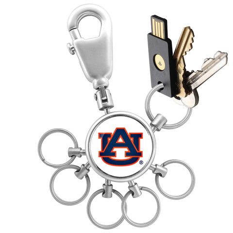 Auburn Tigers Collegiate Valet Keychain with 6 Keyrings