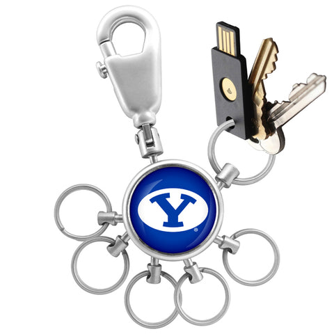 Brigham Young Univ. Cougars Collegiate Valet Keychain with 6 Keyrings