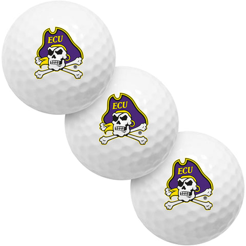 East Carolina Pirates 3 Golf Ball Gift Pack 2-Piece Golf Balls