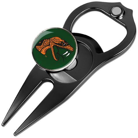 Florida A&M Rattlers Hat Trick 5-in-1 Golf Divot Repair Tool Black