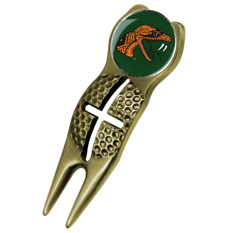 Florida A&M Rattlers - Crosshairs Divot Tool  -  Gold