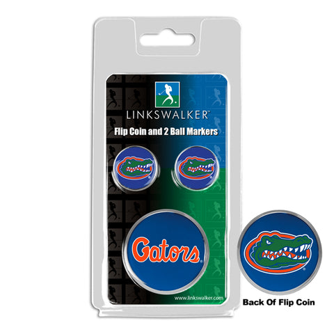 Florida Gators Flip Challenge Coin 2 Golf Ball Markers Pack