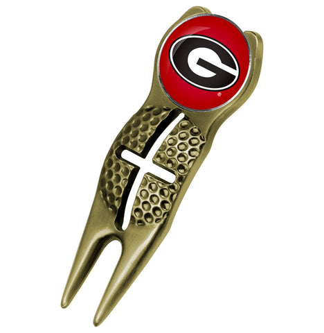 Georgia Bulldogs - Crosshairs Divot Tool  -  Gold