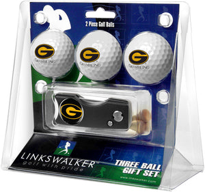 Grambling State University Tigers Regulation Size 3 Golf Ball Gift Pack with Spring Action Divot Tool